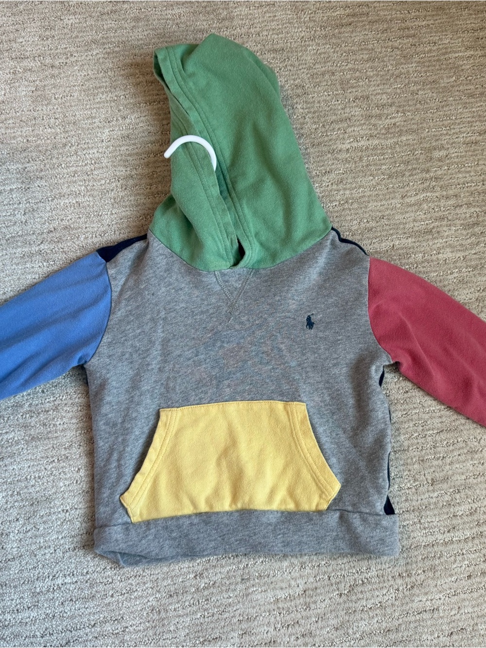 Polo by Ralph Lauren Colorblock Hooded Sweatshirt - 4t